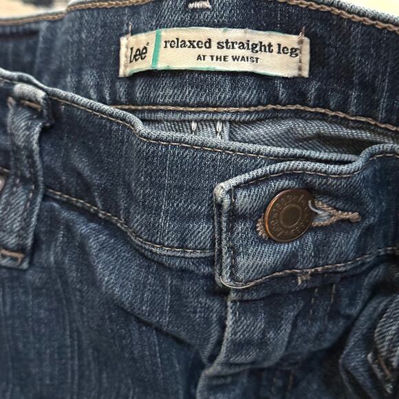 Vintage Lee Relaxed Straight Leg Jeans Womens Size 8S Y2K 90s Grunge Streetwear - Picture 6 of 7